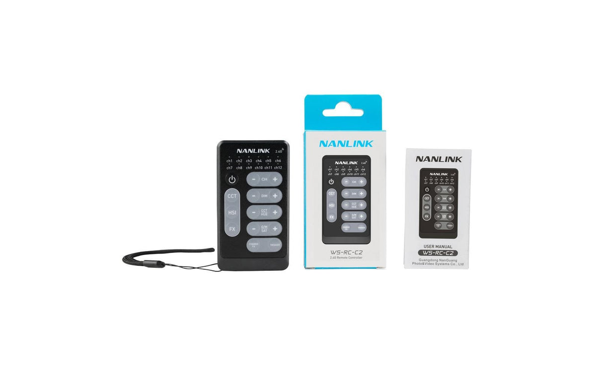 Nanlite Fernbedienung WS-RC-C2 – RGB, Li-Ion, schwarz