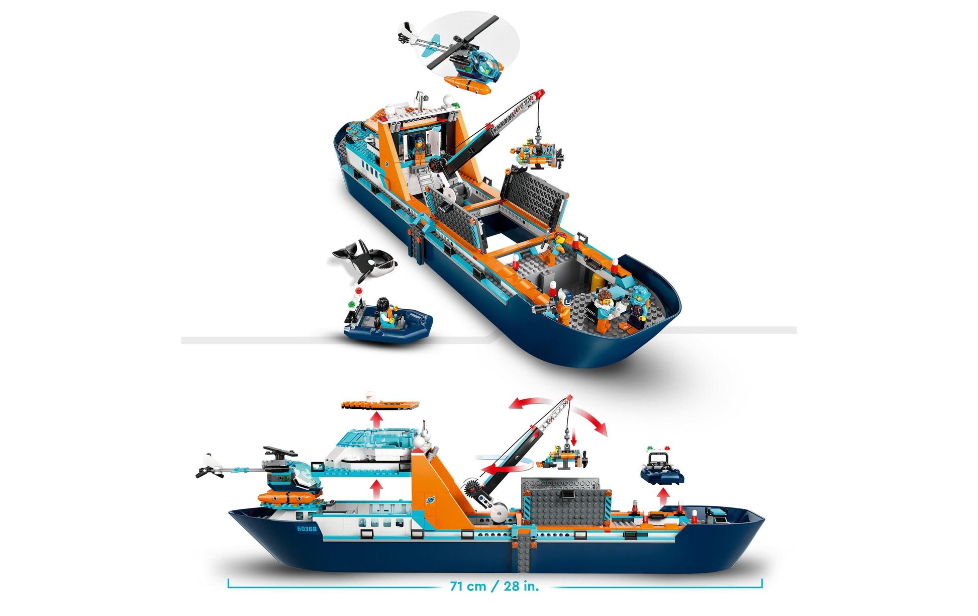 LEGO 3D Puzzle Arktis-Forschungsschiff – 815 Teile – 17 × 19 × 71 cm – ab 7 J.