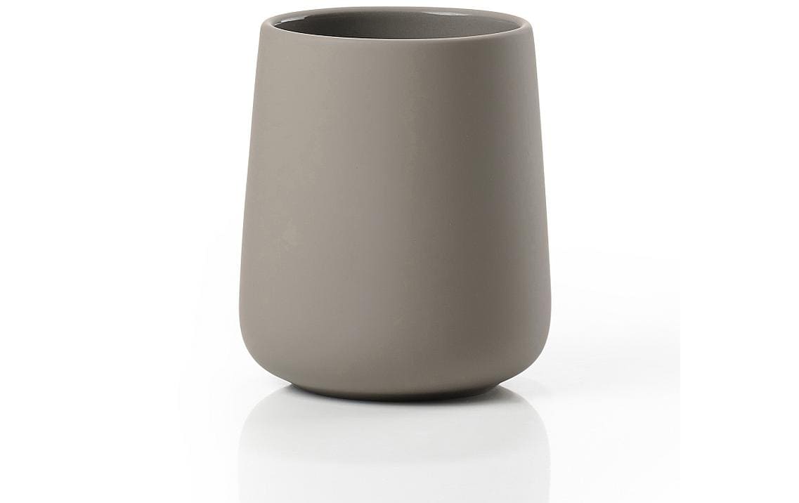 Zone Denmark Zahnbürstenhalter Nova One – 8×8×10 cm, Steingut, freistehend, Taupe