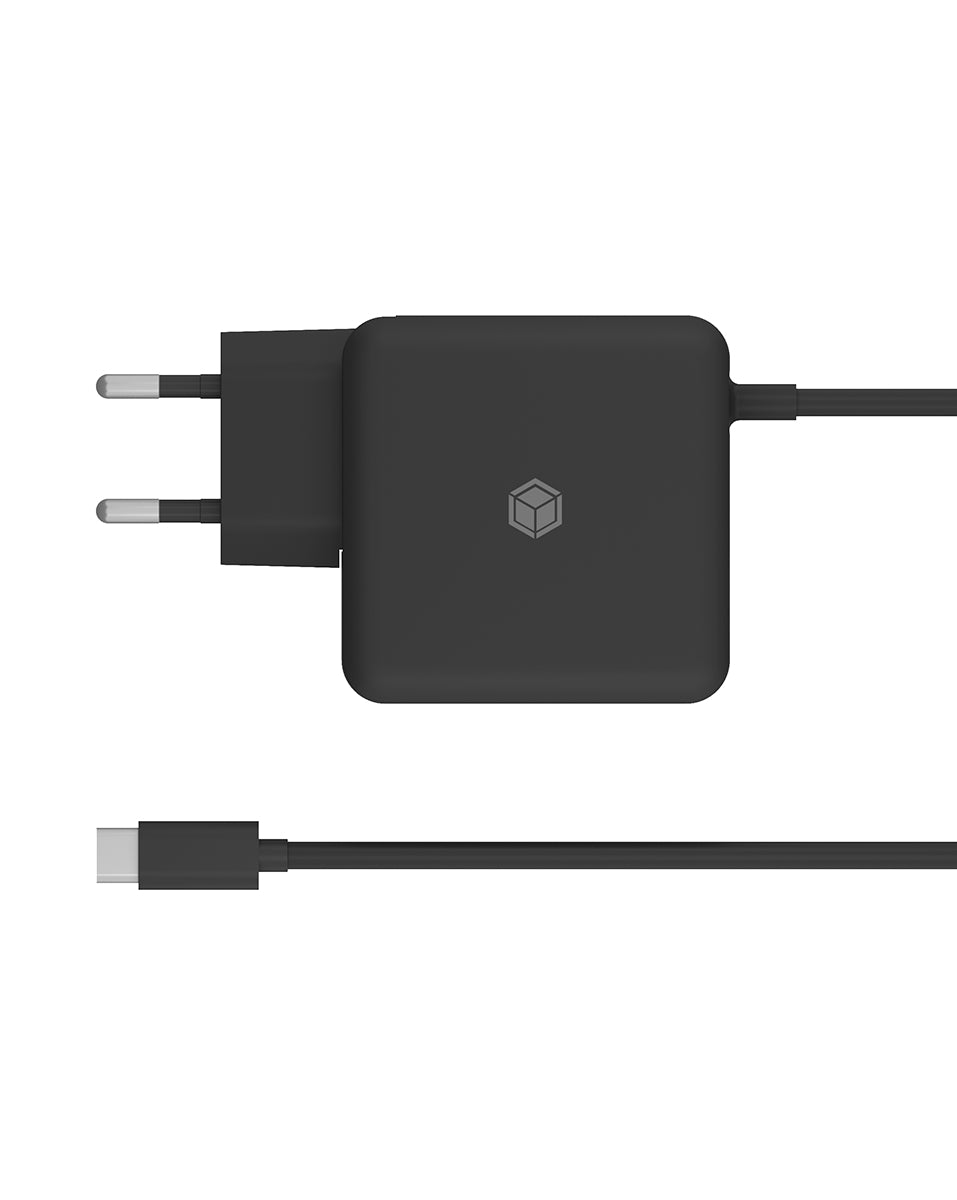 ICY BOX IB-PS111-PD USB-Ladegerät 65 W – USB-C×1 – PD 3.0, EU-Stecker (Typ C) – für universelle Geräte – schwarz
