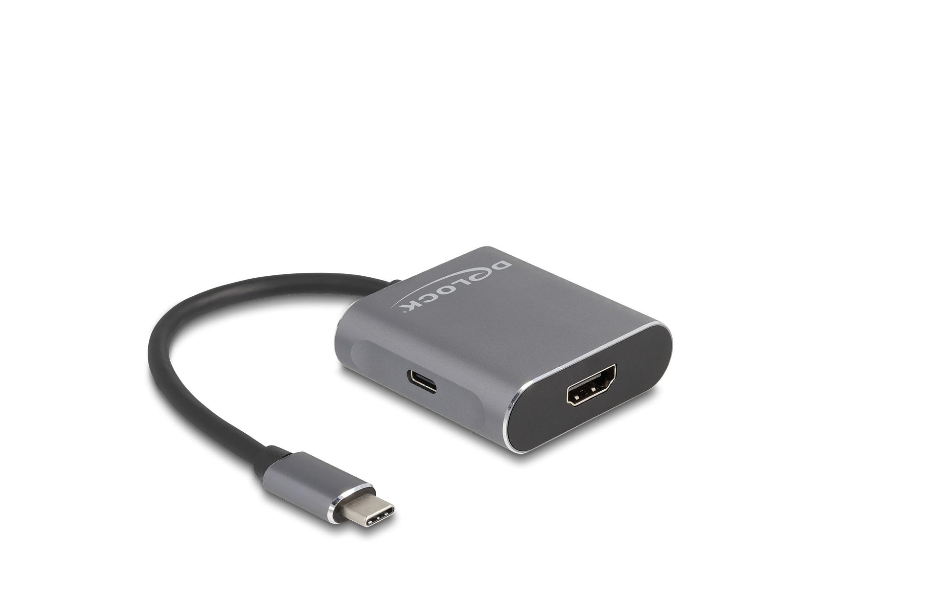 Delock USB Typ-C Splitter zu 1x HDMI – HDMI, DisplayPort, Aluminiumgehäuse