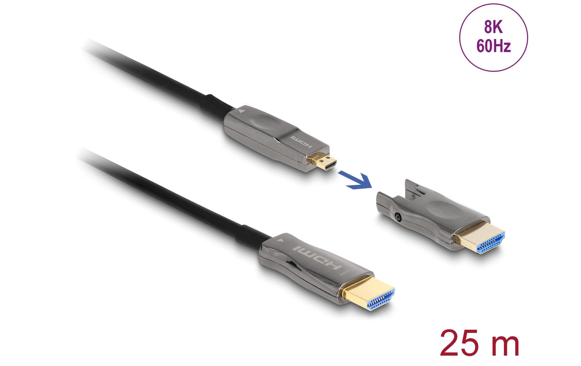 DeLOCK HDMI-Kabel, HDMI/Micro HDMI, Schwarz