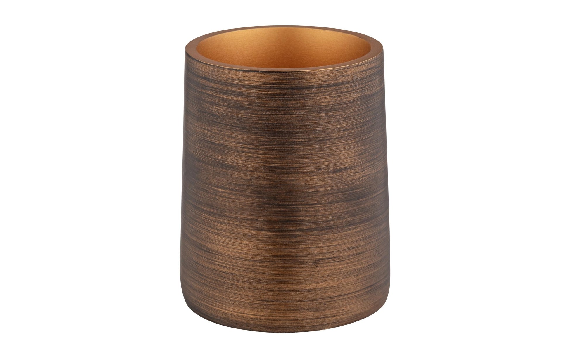 WENKO Zahnputzbecher Palena – Polyresin, Ø8,5×10,8 cm, Bronze