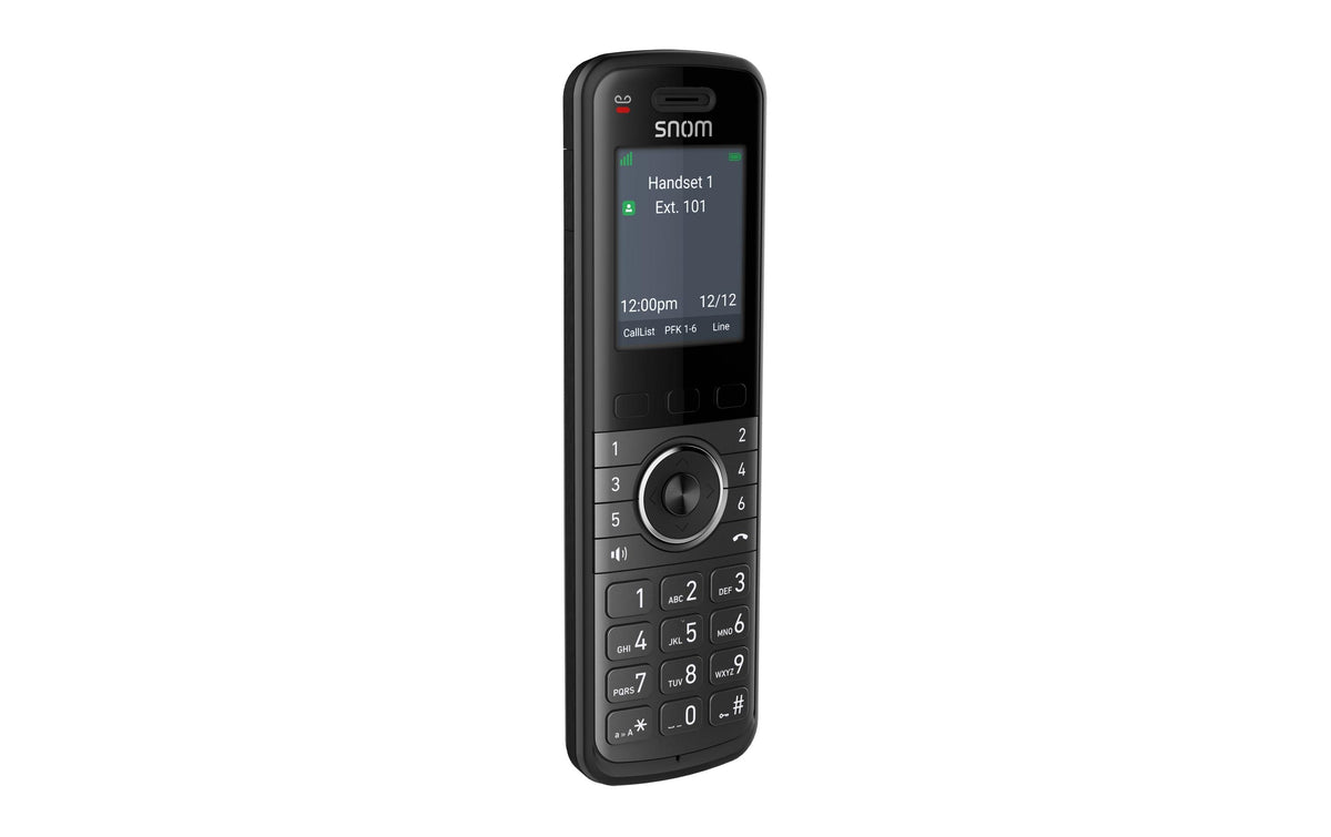 Snom M55 – DECT-Telefon, nur Mobilteil, BT, 3,5 mm Headset, für Snom M500, Schwarz