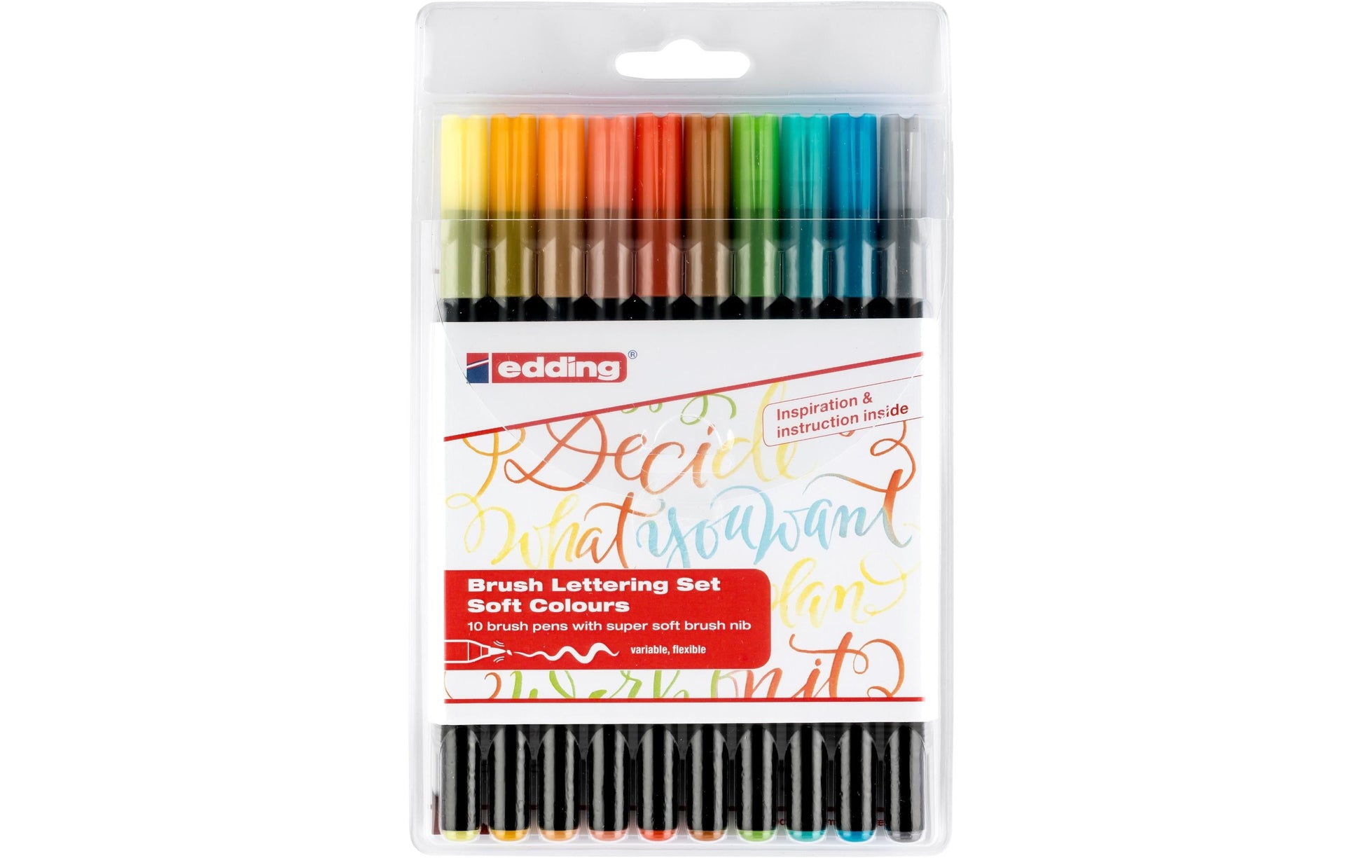 Edding 1340 Brush Pen – Pinselspitze, 1–3 mm, 10 Farben