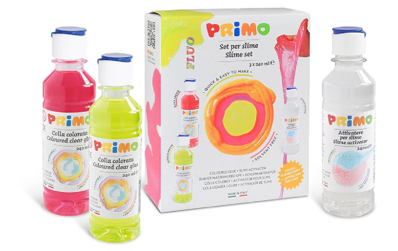 Primo Bastelset (Slime-Set), fluoreszierend gelb – ab 3 Jahren