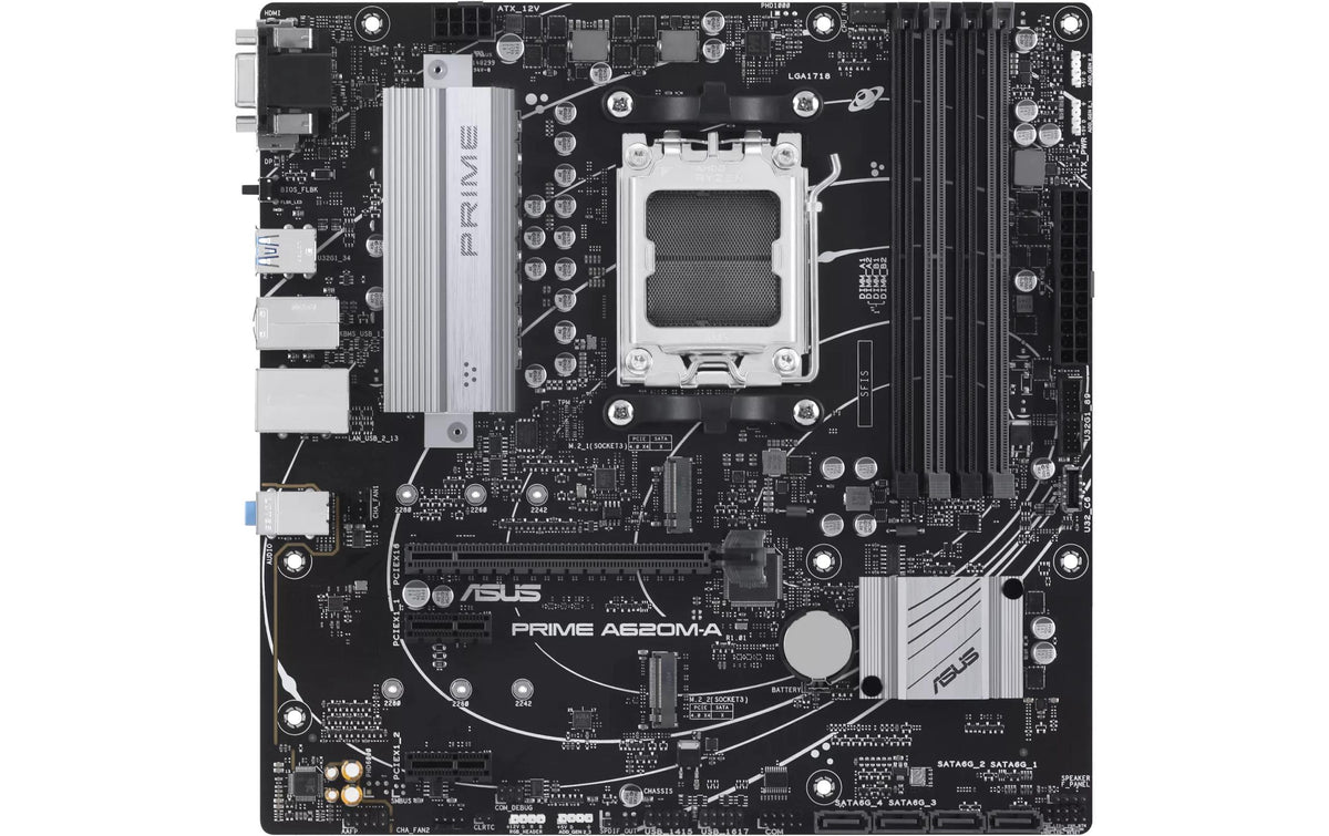 ASUS PRIME A620M-A-CSM – Mainboard – Sockel AM5, AMD A620, mATX, DDR5 – für AMD Ryzen 7000 Serie