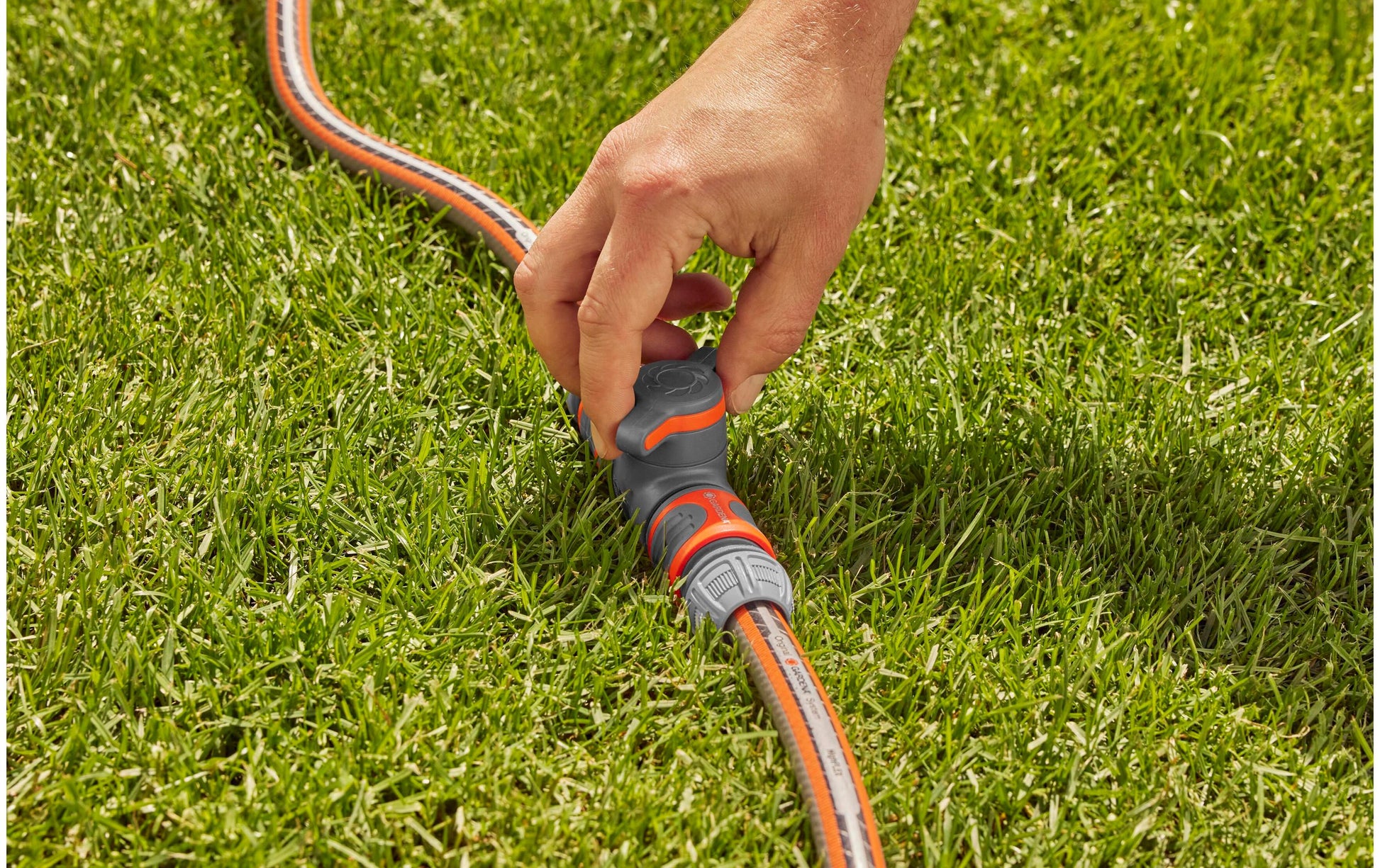 Gardena Kupplung mit Regulierventil – Kunststoff, Grau, Orange, für Tropfbewässerungssystem