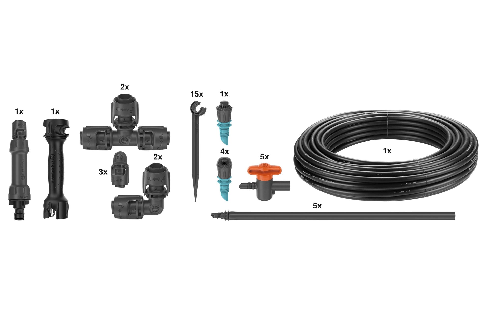 Gardena 13450-20 Micro-Drip-System – Schlauchlänge 25 m, Kunststoff – für Gemüse- & Blumenbeet