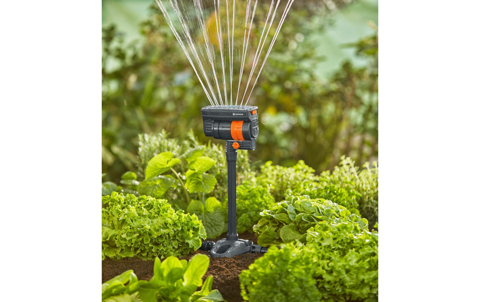 Gardena Schwingender Sprinkler Micro-Drip-System 13325-20 – 90 m², Sprühbereich 0–13 m, Schwarz, 1 Stück