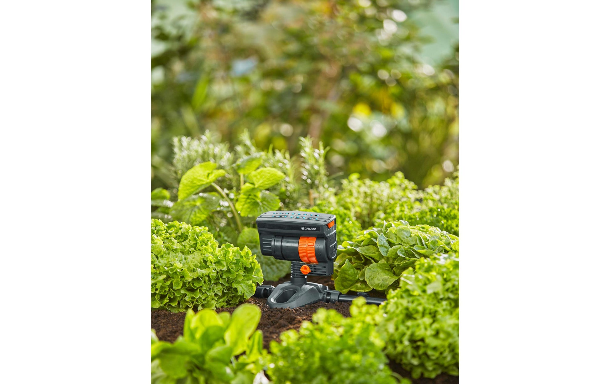 Gardena Schwingender Sprinkler Micro-Drip-System 13325-20 – 90 m², Sprühbereich 0–13 m, Schwarz, 1 Stück