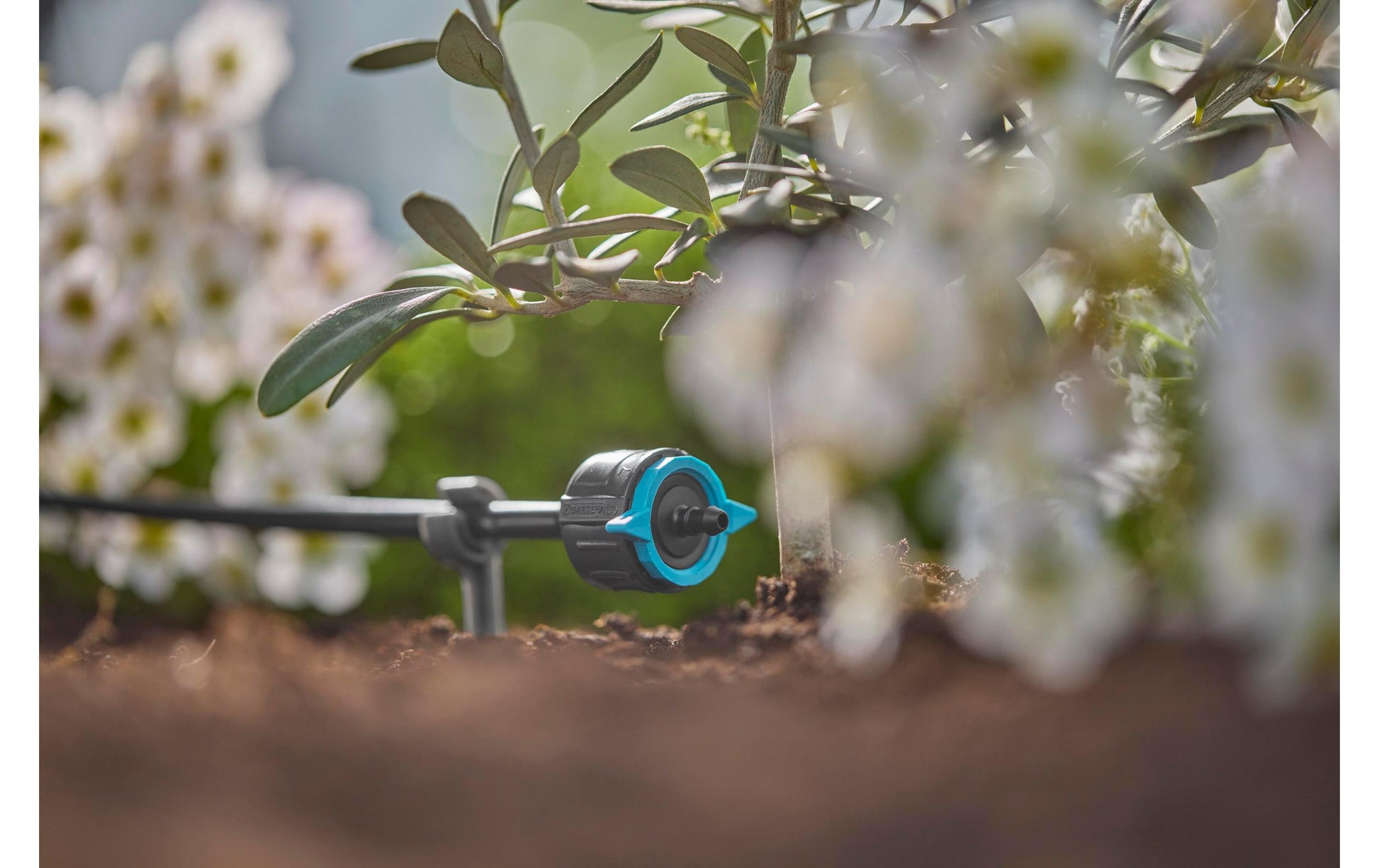 Gardena Endtropfer – 41 mm, Kunststoff, Grau/Türkis, 1–8 l/h, für Micro-Drip-System