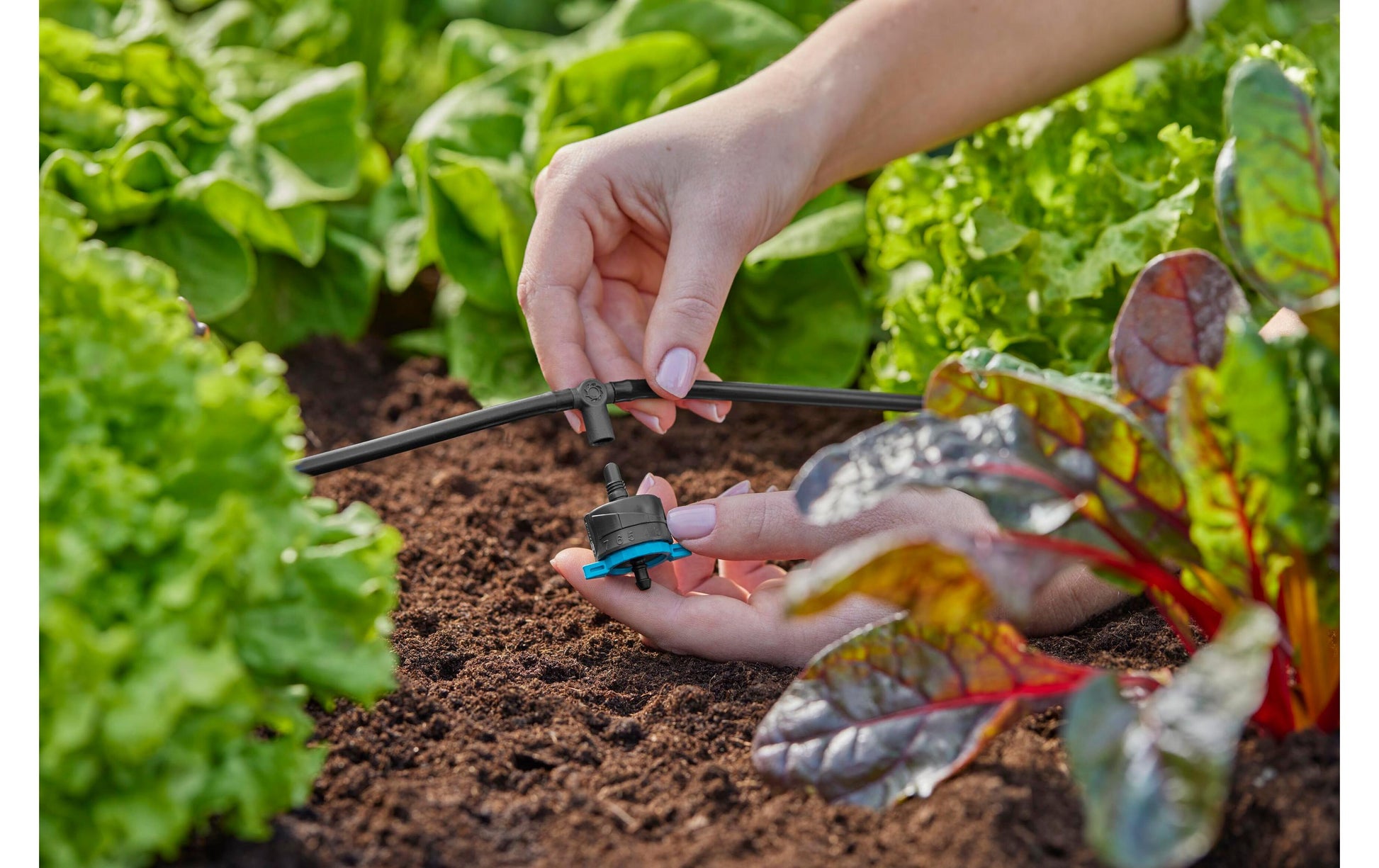 Gardena T-Stück Micro-Drip-System – Länge 3,6 cm, für 4,6 mm Schläuche, Kunststoff, Grau, 1 Stück