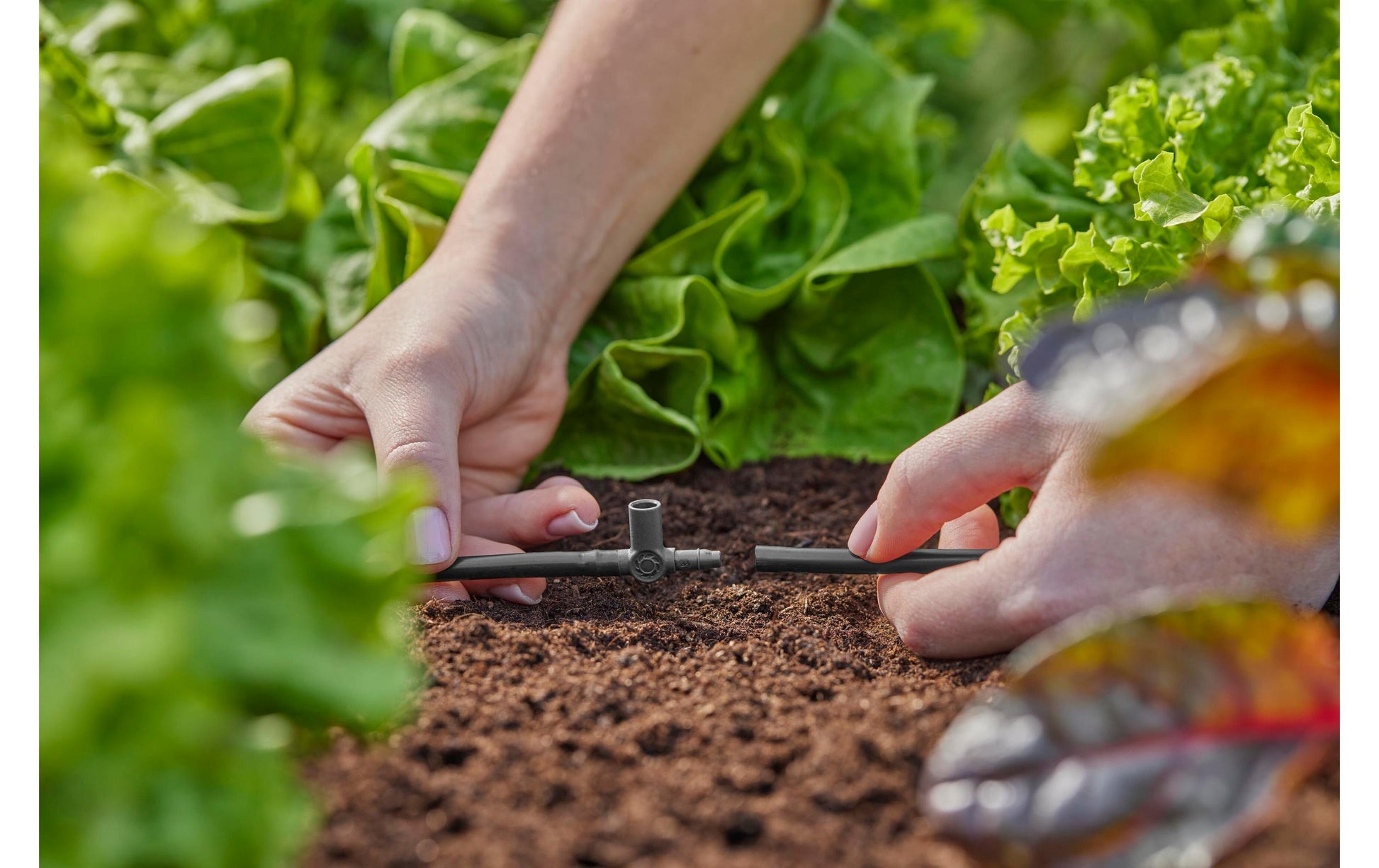 Gardena T-Stück Micro-Drip-System – Länge 3,6 cm, für 4,6 mm Schläuche, Kunststoff, Grau, 1 Stück