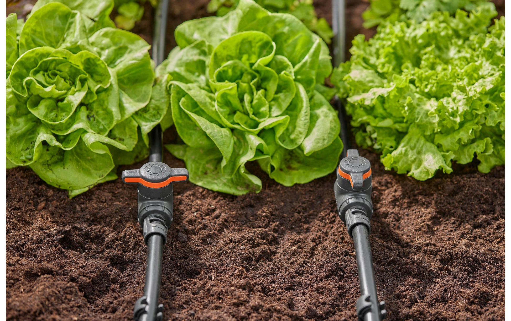 Gardena Micro-Drip-System Abschaltventil – 123 mm, Schwarz/Orange, 3 Stk., für Tropfbewässerungssystem
