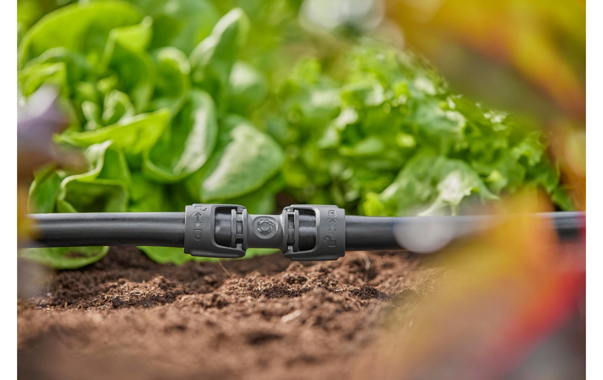 Gardena Rohrverbindung – Ø 13 × 80 mm, Kunststoff, Schwarz, für Micro-Drip-System