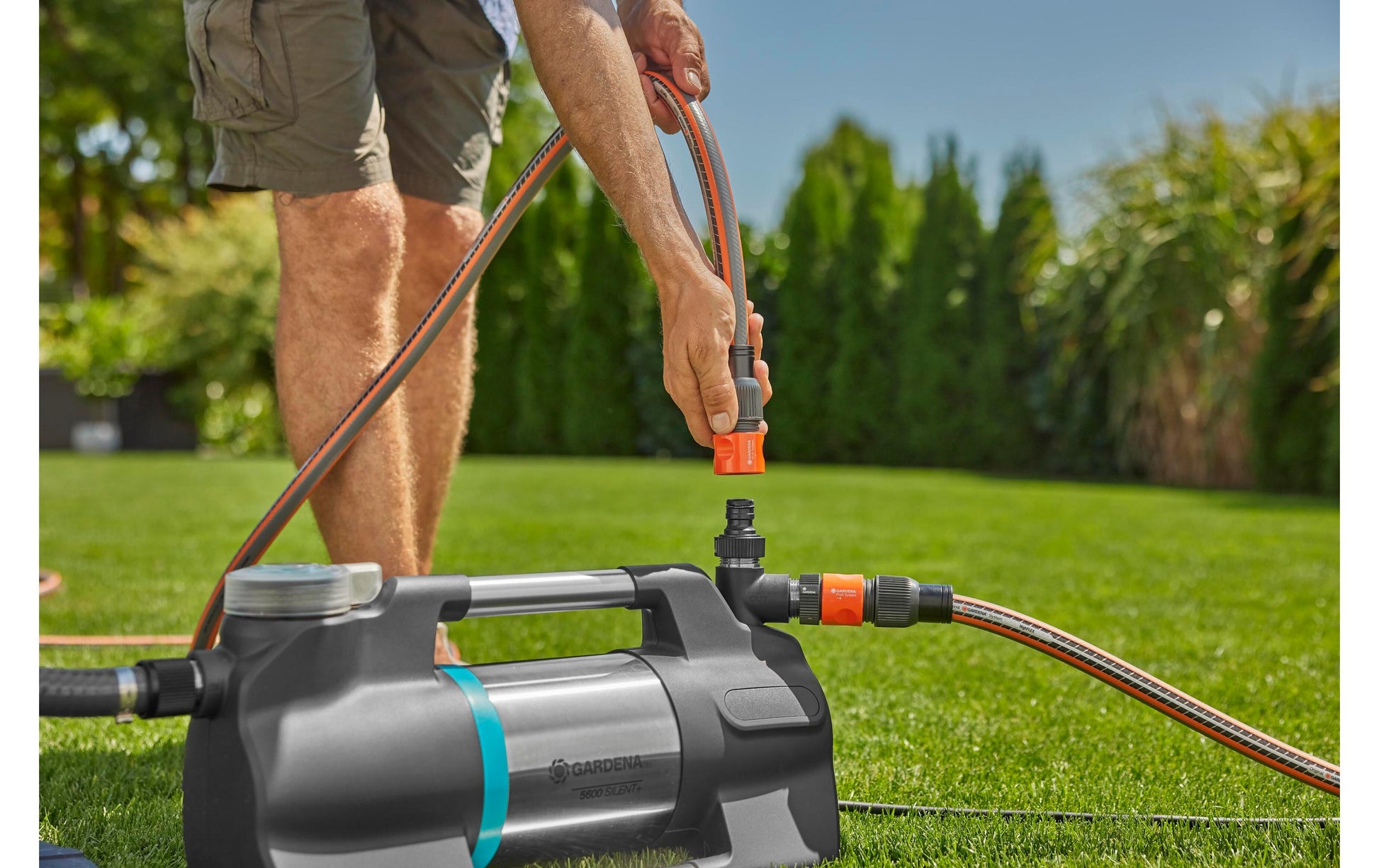 Gardena Gartenpumpe – 900 W, 5600 l/h, 8 m Förderhöhe, 4,7 bar, IPX4, 1,5 m Kabel