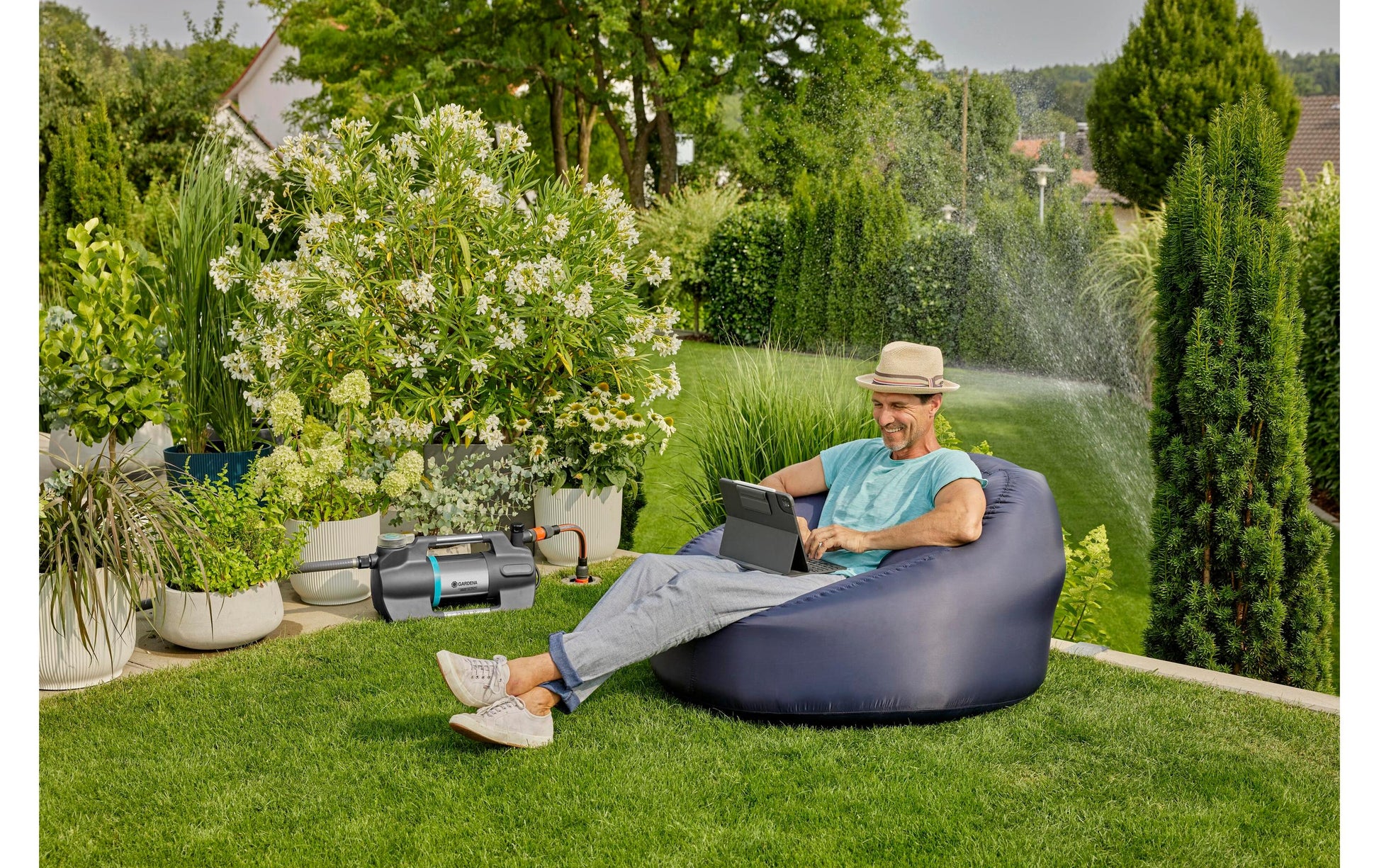 Gardena Gartenpumpe – 900 W, 5600 l/h, 8 m Förderhöhe, 4,7 bar, IPX4, 1,5 m Kabel