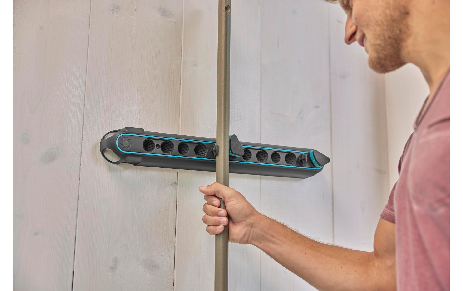 Gardena Flex Geräteleiste – einfache Montage, abnehmbar, grau/türkis, B 145 × H 117 × T 500 mm, für Universal