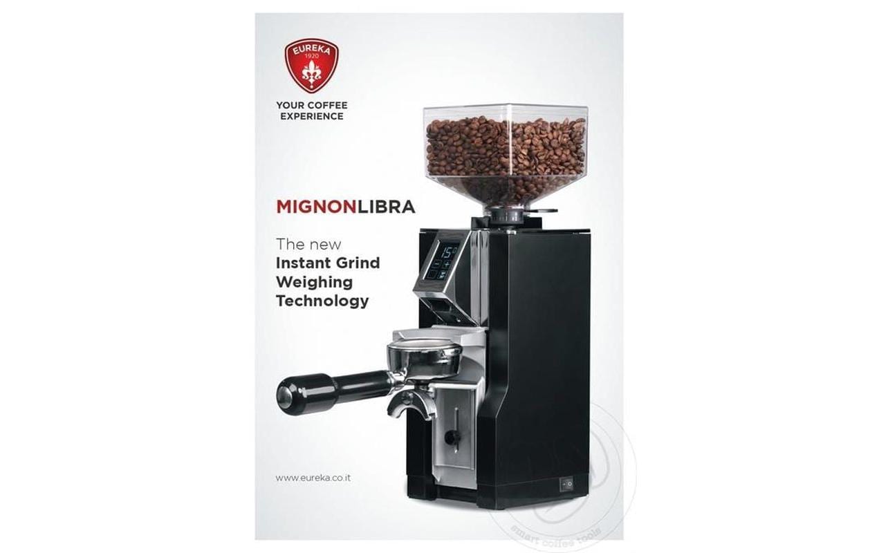 Eureka Kaffeemühle Mignon Libra – 300 g, Scheibenmahlwerk, 310 W – schwarz matt