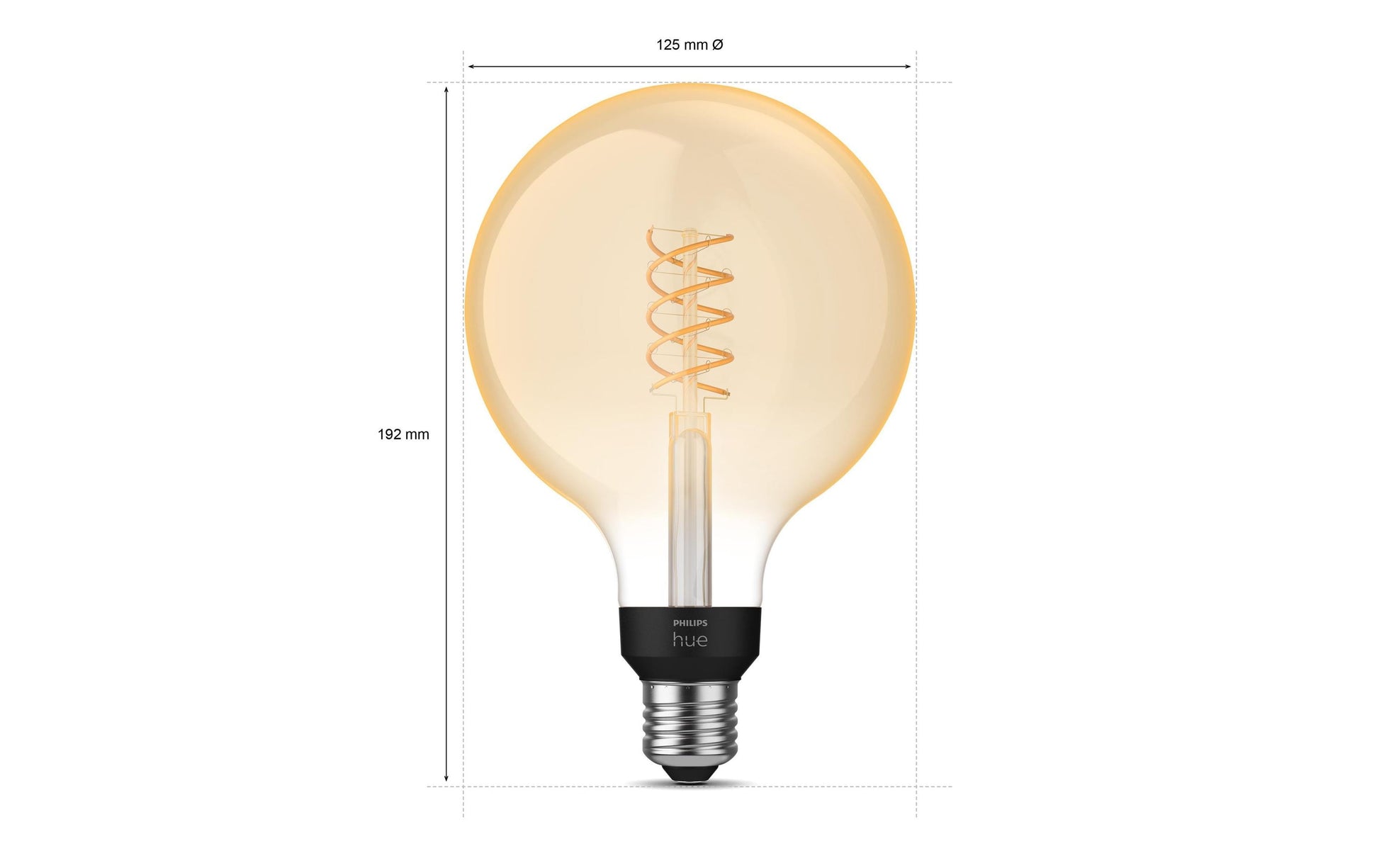 Philips by Signify Philips Hue Smart-Leuchtmittel E27 Weiss – 550 lm, 2100 K, App, dimmbar