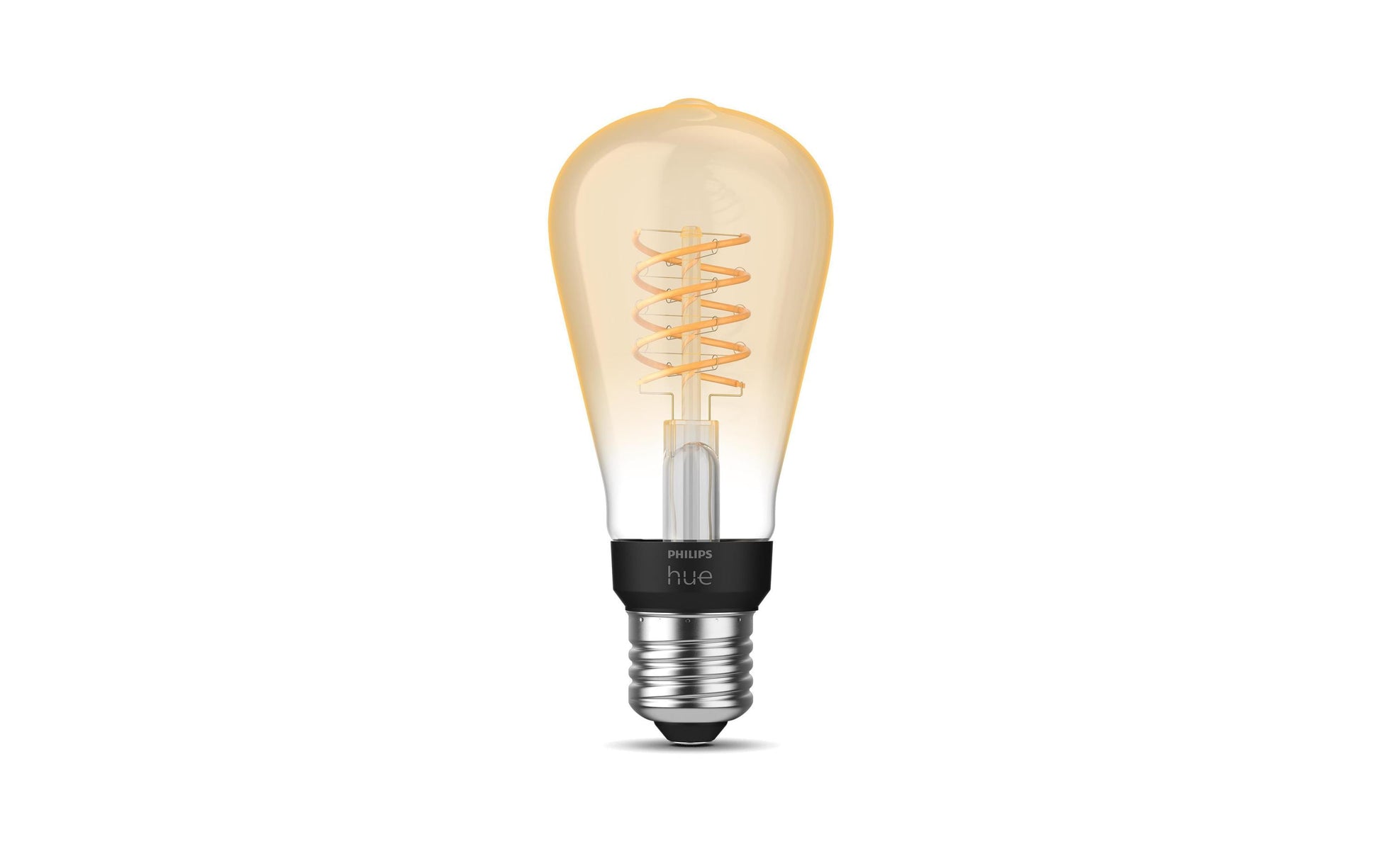 Philips by Signify Philips Hue Smart-Leuchtmittel Weiss ST64 E27 – 550 lm, 7 W, 2100 K, dimmbar, Bluetooth, für Alexa/HomeKit