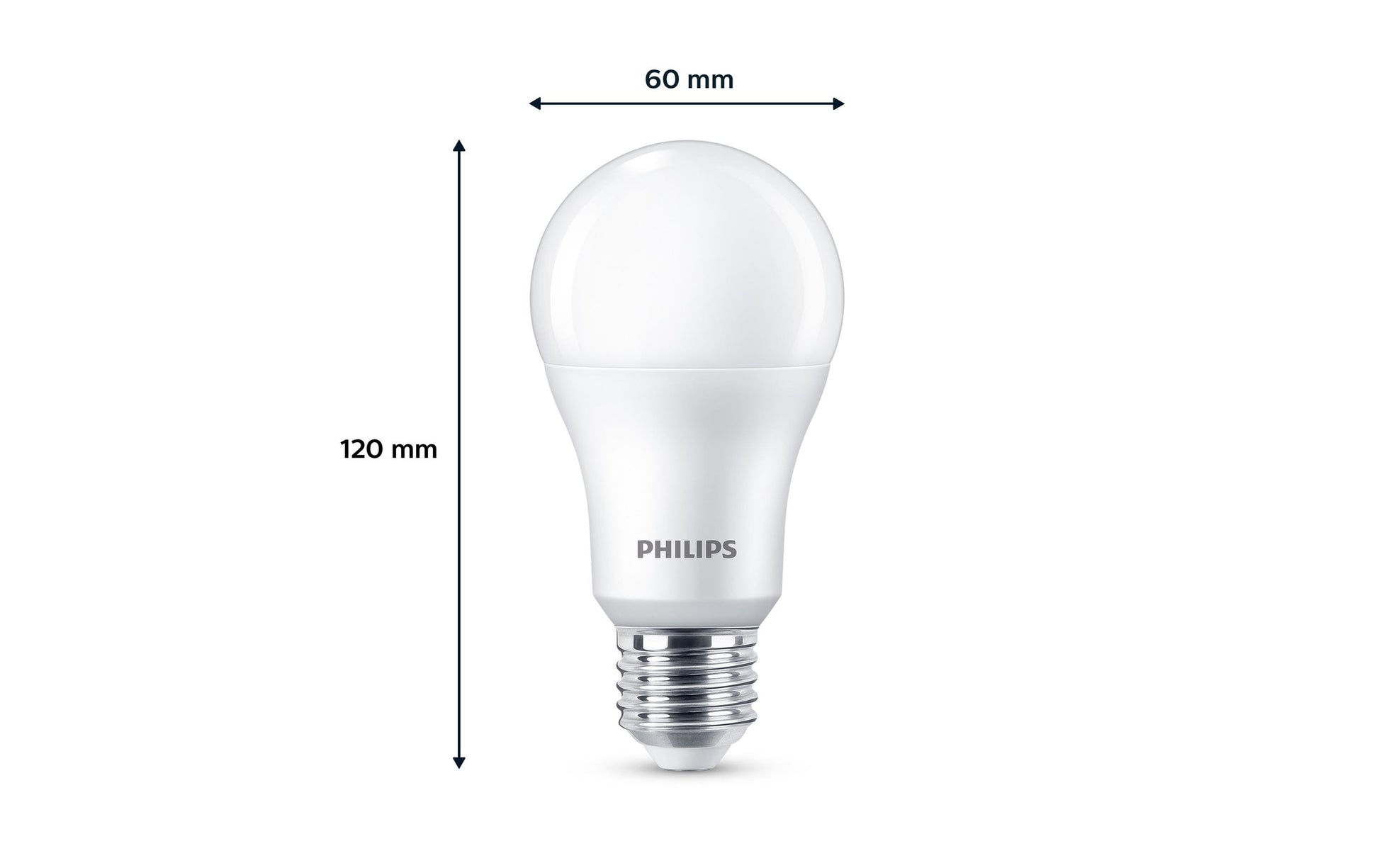Philips by Signify Philips LED-Leuchtmittel E27 A-Form – Neutralweiss 4000 K, 1521 lm, 13 W – 2 Stk. – Weiss, Glas