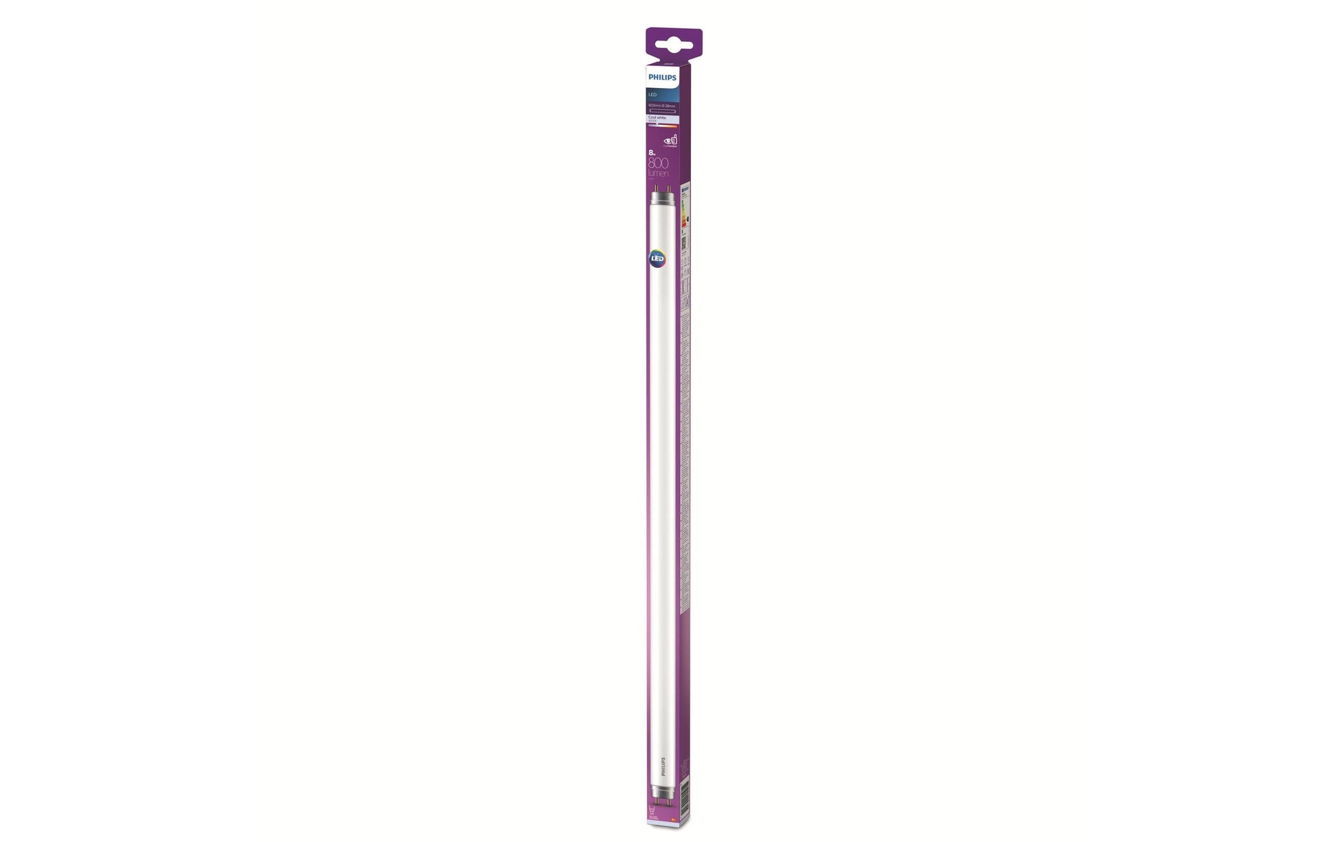 Philips by Signify Philips LED-Leuchtmittel T8 (G13, 603 mm) – Neutralweiss 4000 K, 800 lm, 8 W – 1 Stk.