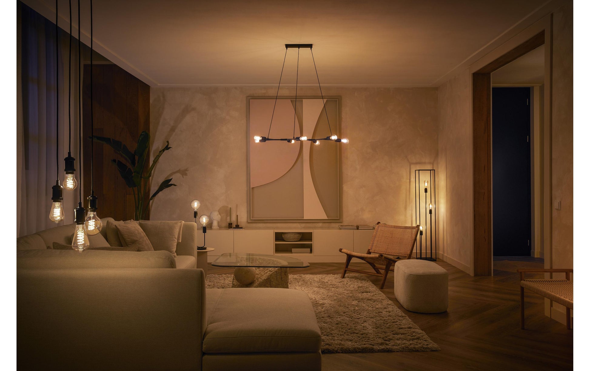 Philips by Signify Philips Hue Smart-Leuchtmittel E27 Weiss – 550 lm, 2100 K, App, dimmbar