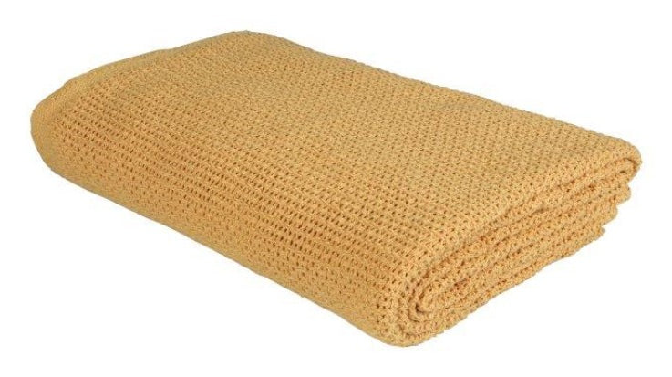 Eskimo Summer Dream Wohndecke – Baumwolle, Senfgelb – 150 × 210 cm – OEKO-TEX Standard 100
