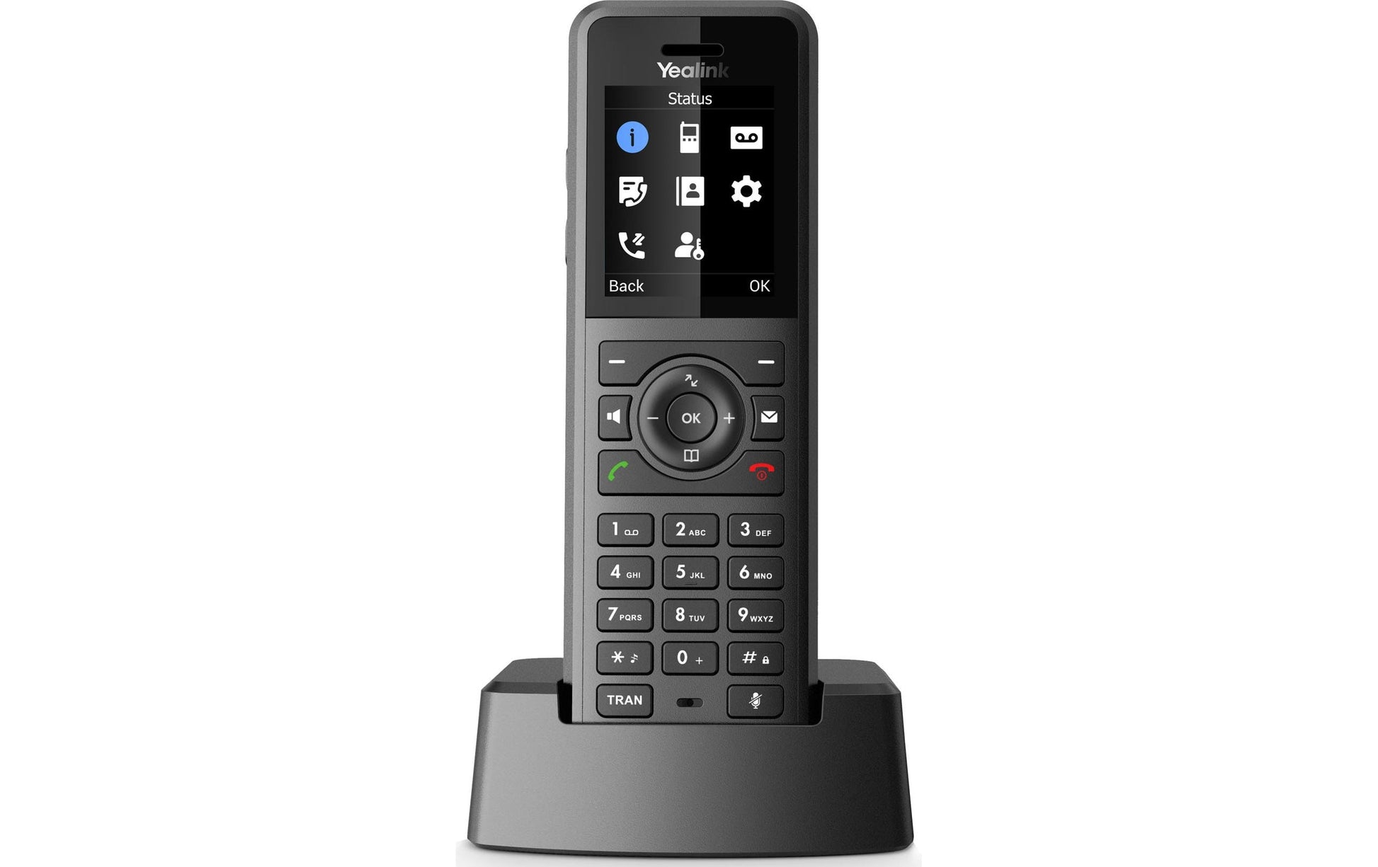 Yealink W57R – WLAN-Telefon (Handgerät), IP54, inkl. Basisstation, Hörer und Ladegerät, DECT