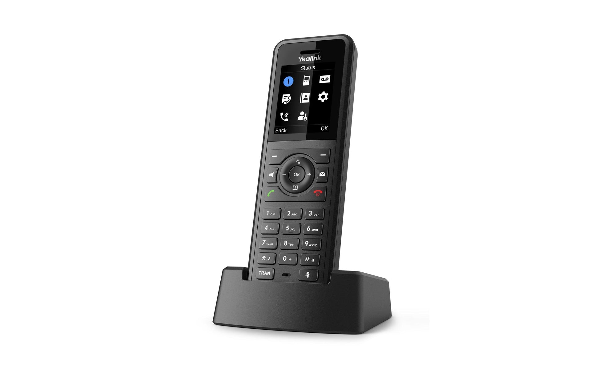 Yealink W57R – WLAN-Telefon (Handgerät), IP54, inkl. Basisstation, Hörer und Ladegerät, DECT