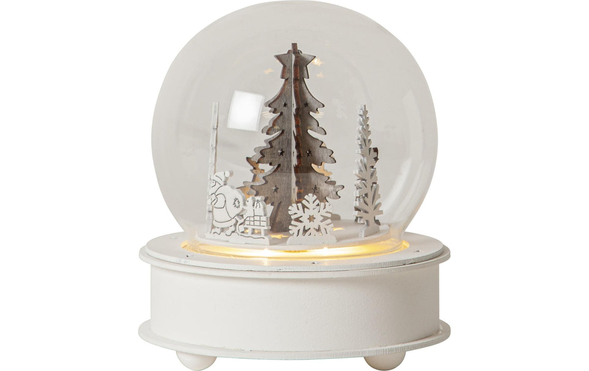 Star Trading Leichte Dekorationsfigur – Ø 14 × 17 cm – Glas & Holz, Grau
