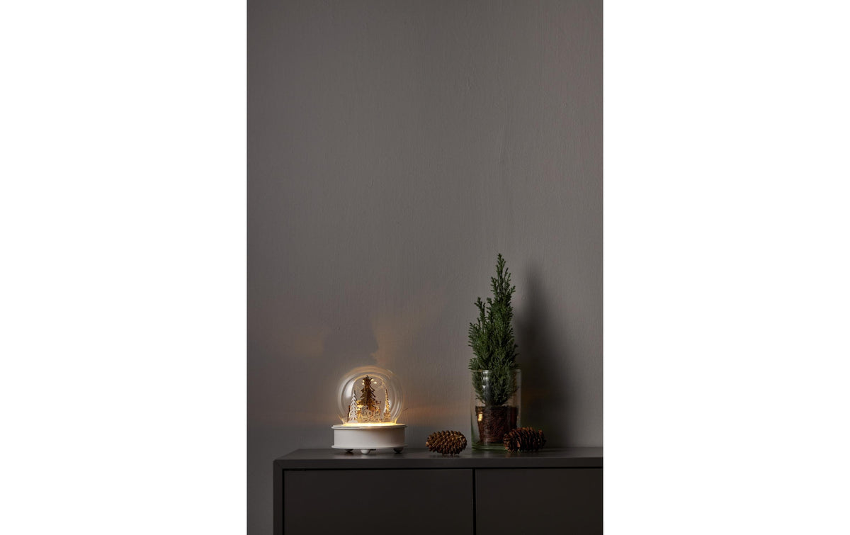 Star Trading Leichte Dekorationsfigur – Ø 14 × 17 cm – Glas & Holz, Grau