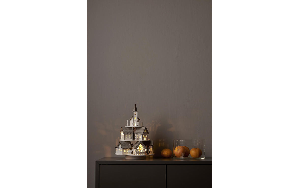 Star Trading Lichterkette/Dekolicht 272-18 – Ø 21 × 29 cm, 0,54 W, Warmweiss, Timer 6/18 h, Grau