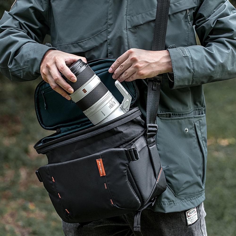 PGYTECH OneMo Sling 7L Tragetasche – 7 l, 2 Objektive – für DSLR, spiegellose, DJI Mavic – Schwarz