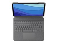 Logitech Combo Touch – Tastatur, CH-Layout (DE-CH), mit Touchpad, Grau – für iPad Pro 12,9" (5. Gen)