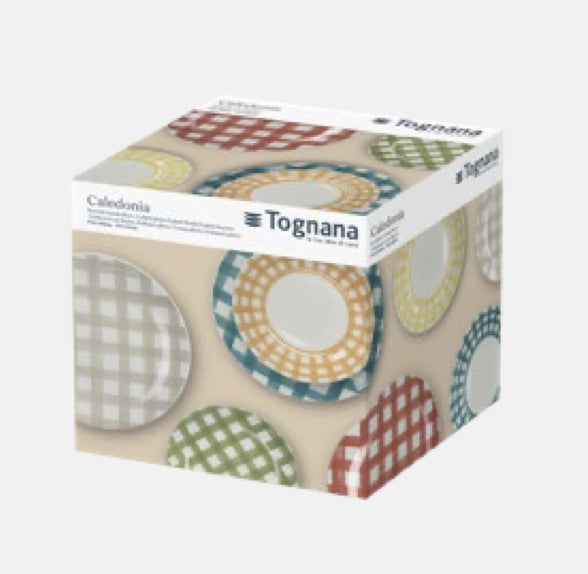 Tognana Porcellane Tognana Geschirrset Caledonia – 18-teiliges Set, Ø 27/20/19 cm, Porzellan, spülmaschinenfest