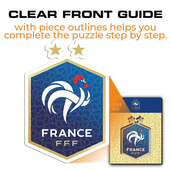 Iconic Puzzles Puzzle Frankreich-Logo – 150 Teile – 20,5 × 30 cm – ab 10 J.