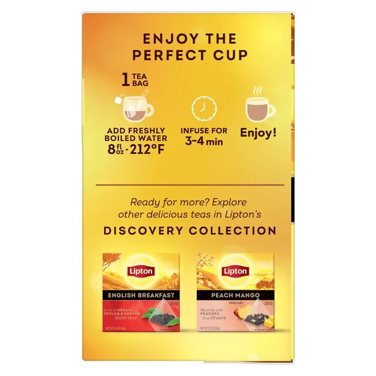 Lipton Schwarztee Zitrone – Teebeutel 20 Beutel – Fairtrade
