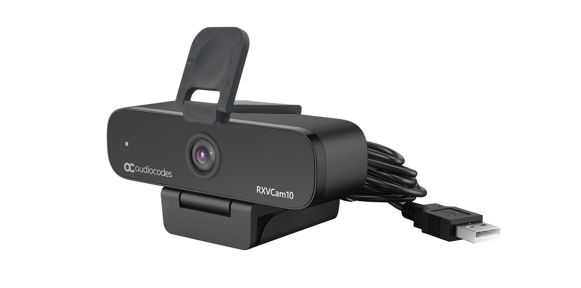 AudioCodes RXVCam10 Webcam – Full HD 1080p, 30 fps, USB 2.0, Sichtschutz – Schwarz