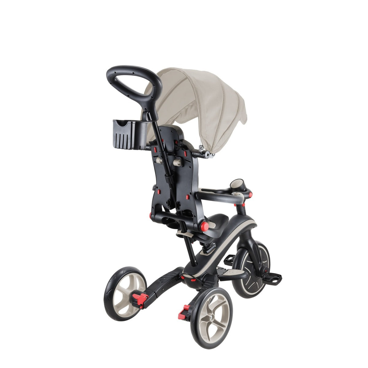 Globber Trike Explorer 4-in-1 Aufsitzlaufrad – faltbar, Pedal-Freilauf, Sonnendach – ab 10 Monaten – Plastik