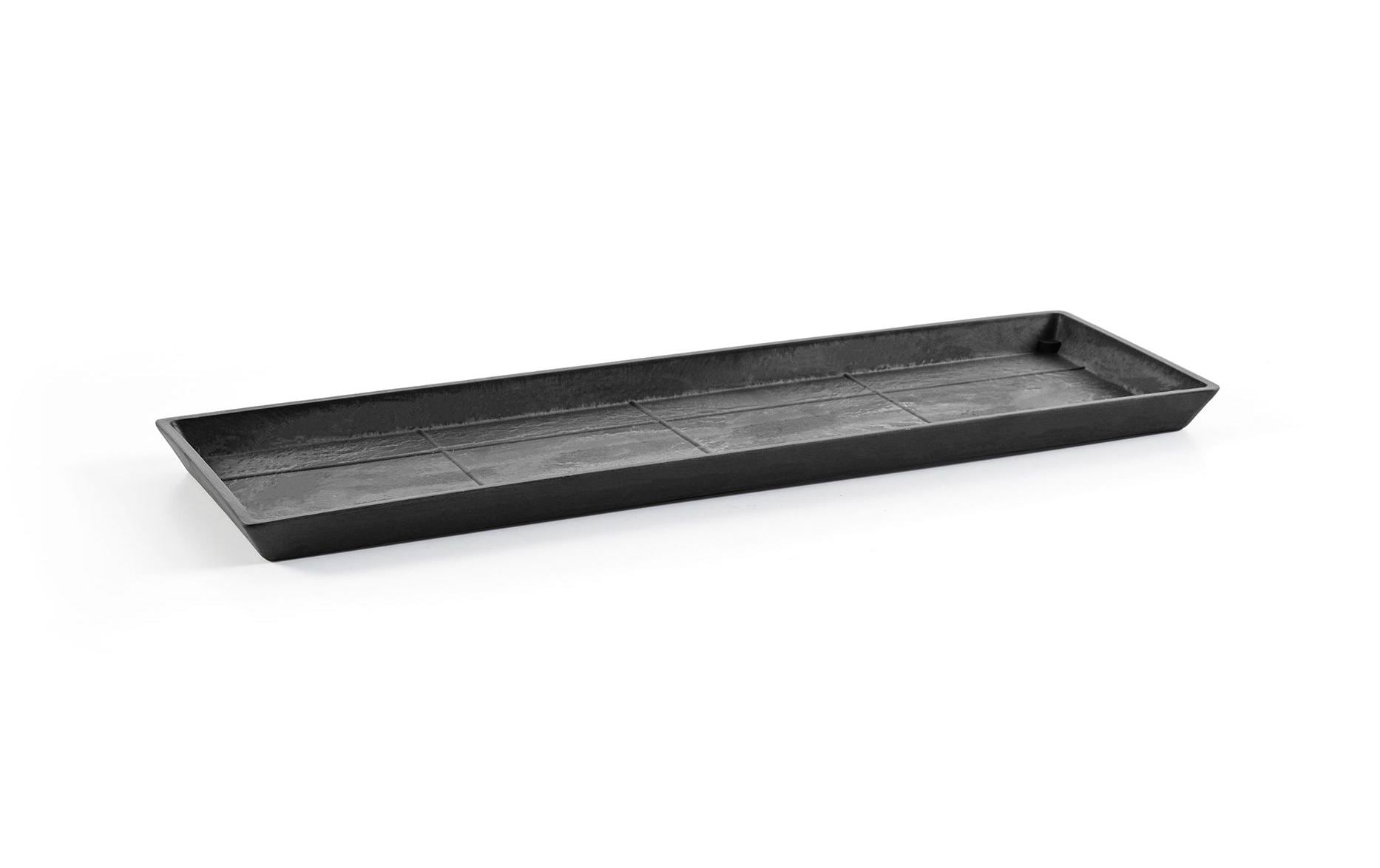 Permapack Ecopots Untersetzer – 63,5 × 15,5 × 3,3 cm – Recycling-Kunststoff, Dunkelgrau