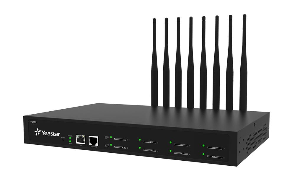 Yeastar TG800L – LTE/4G-Router, 2× 10/100 Mbit/s, Internes Netzteil, Schwarz