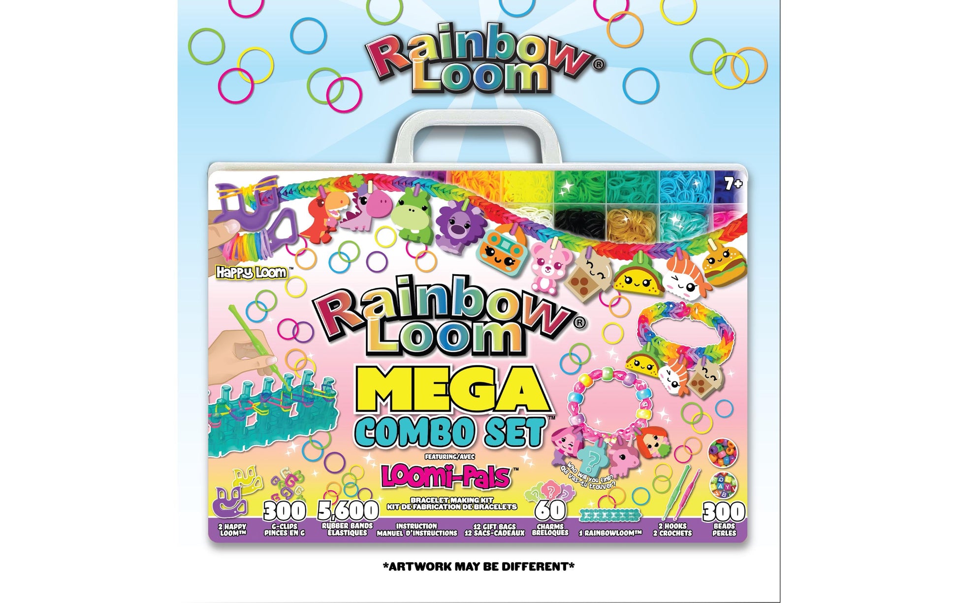 Bandai Rainbow Loom Mega ComboSet-Loomi-Pals – Bastelset – ab 7 Jahren
