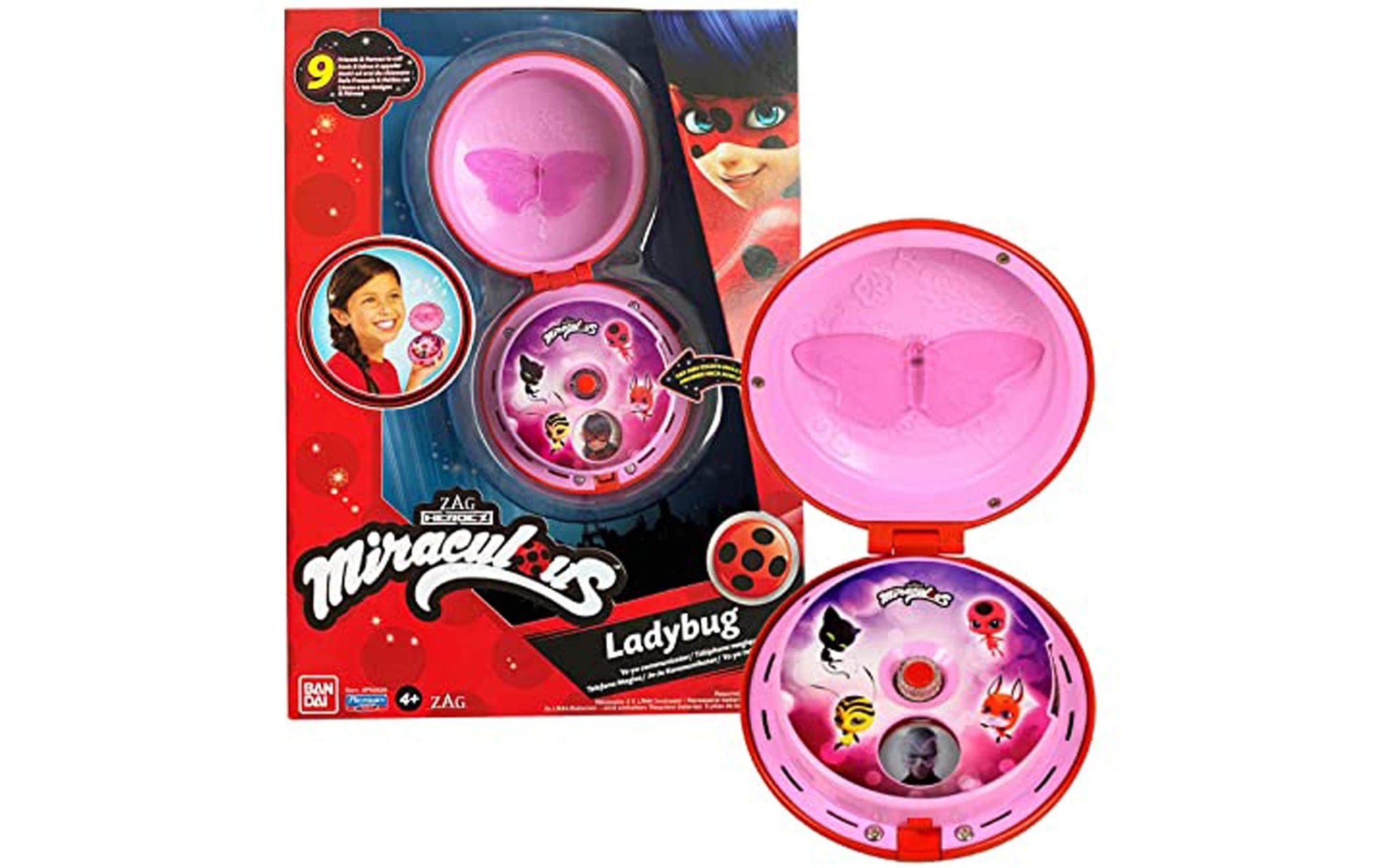 Bandai MIRACULOUS Magic Telefon D – 6 × 31 × 20 cm – 3 × LR44 – ab 4 Jahren – mehrfarbig