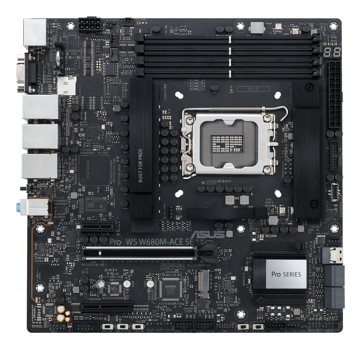 ASUS PRO WS W680M-ACE SE – Mainboard – LGA 1700, Intel W680, mATX, DDR5, 192 GB