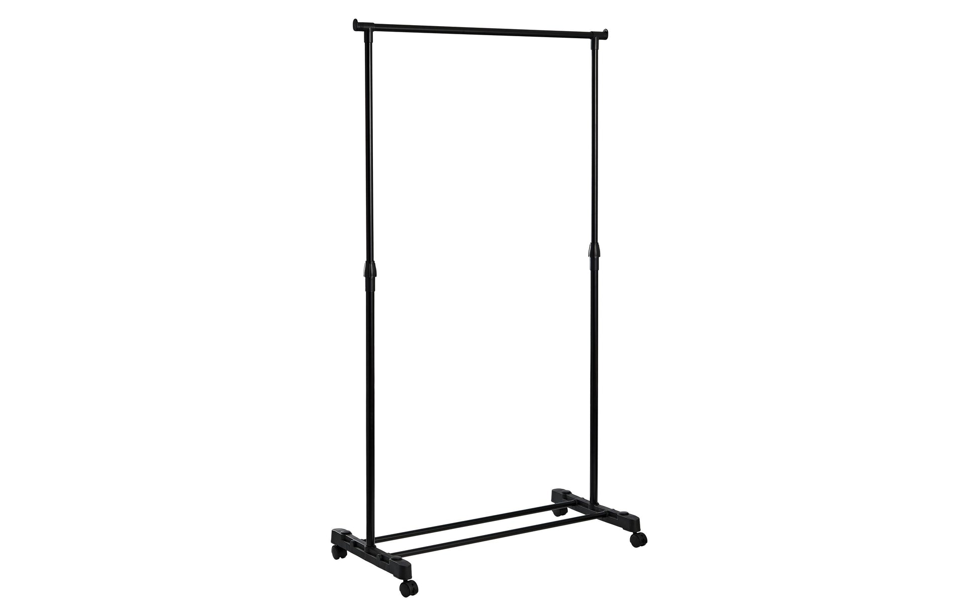 Schou Garderobenständer (verstellbar, 10 kg Tragkraft) – Metall/Kunststoff – schwarz – 1700 mm