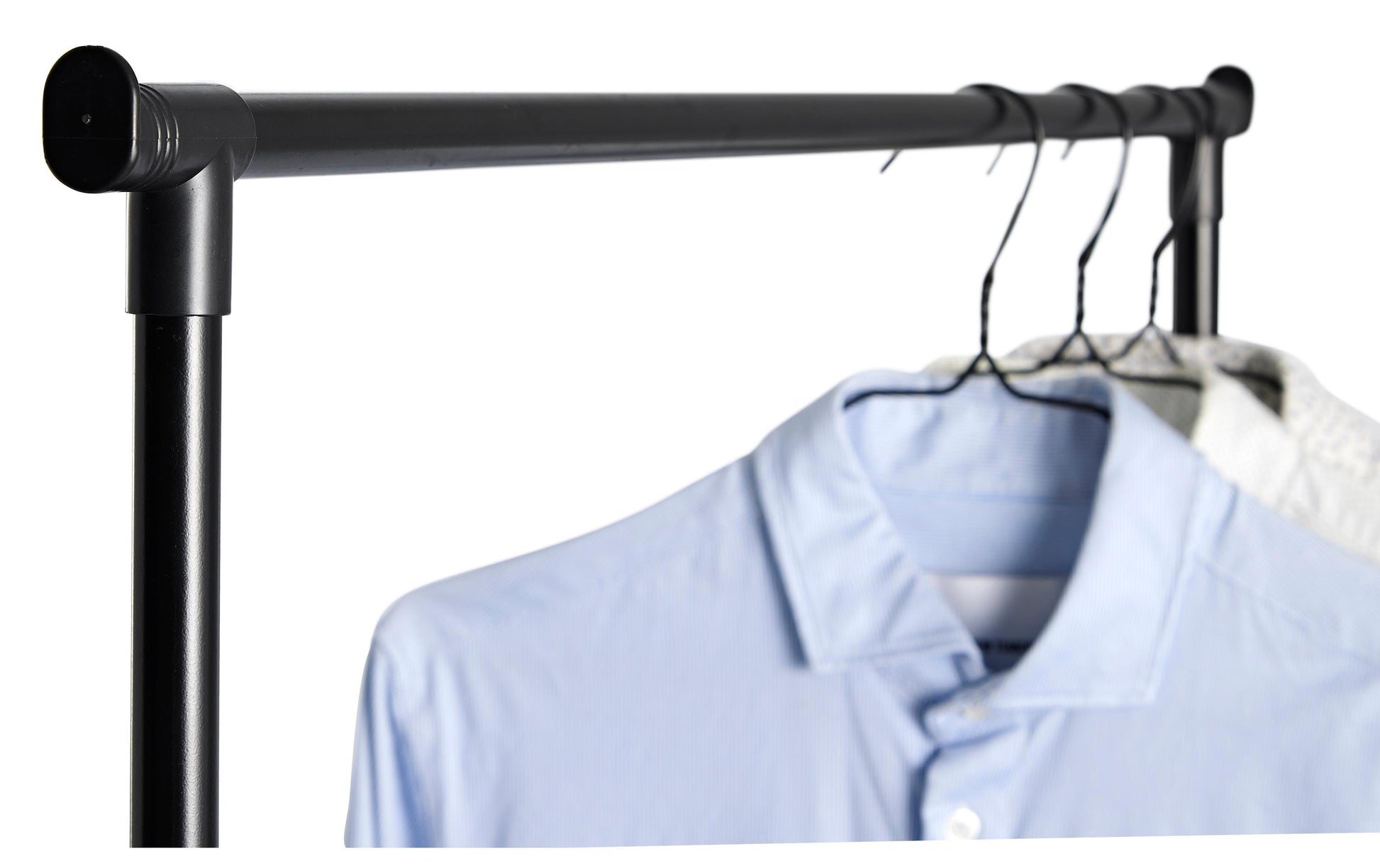 Schou Garderobenständer (verstellbar, 10 kg Tragkraft) – Metall/Kunststoff – schwarz – 1700 mm