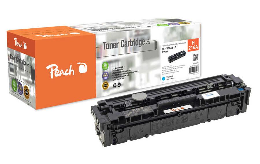 Peach 216A (W2411A) Cyan Toner – kompatibel – 850 Seiten – für HP Color LaserJet Pro M155/M180/M182 und andere
